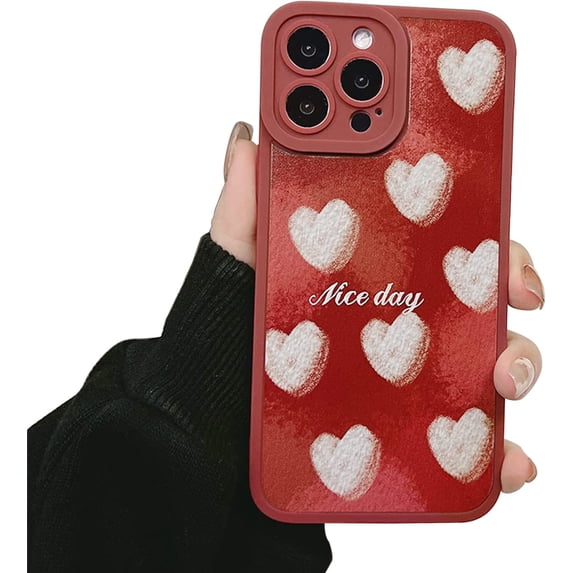 Compatible with iPhone 12 Pro Max Case Thin for Women Girls,Retro Love Heart Pattern with Soft Flexible TPU Case Slim Anti-Scratch Shockproof Cute Smooth Back Case for iPhone 12 Pro Max