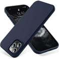 thumbnail image 1 of Compatible with iPhone 12 Pro Max Case,Ultra Slim Fit Phone Case Liquid Silicone Cover with Full Body Protection Anti-Scratch Shockproof Bumper & Soft Microfiber Lining,6.7 inch(Midnight Blue), 1 of 12