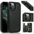 thumbnail image 1 of Compatible with iPhone 12 Pro Max Case Wallet with Card Holder,Embossed Butterfly Pattern PU Leather Double Magnetic Buttons Flip Shockproof Protective Cover for iPhone 12 Pro Max 6.7 Inch, Black, 1 of 9