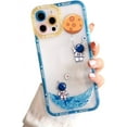 thumbnail image 1 of Compatible with iPhone 12 Pro Max Clear Case Women Girls Cute Astronaut Case Camera Lens Protection Soft TPU Silicone Letters Rocket Cases for iPhone 12 Pro Max 5g 6.7 inch (Blue), 1 of 6