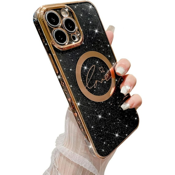 Compatible with iPhone 12 Pro Max Magnetic Case-6.7 Inch, with Leopard Print Design for Women Girls, Luxury Plating Compatible with MagSafe TPU Shockproof Protector Back Cover-White