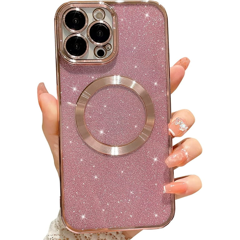 Compatible with iPhone 12 Pro Max Magnetic Glitter Case, Luxury