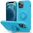 thumbnail image 1 of Compatible with iPhone 12 Pro Max Phone Case 6.7 inch with Ring Kickstand | Super Soft Microfiber Lining | Anti-Scratch Full-Body Shockproof Protective Case for iPhone 12 Pro Max - Sea Blue, 1 of 5