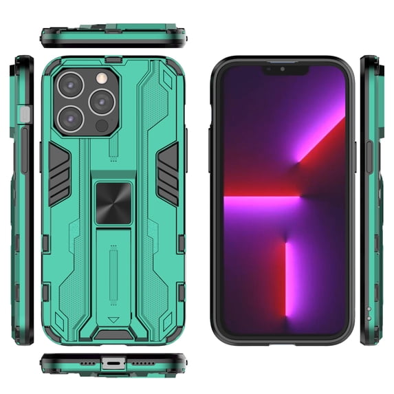 Compatible With iPhone 12 Pro Max Phone Case Military Grade Protection Kickstand Shockproof Anti-Scratch Anti-Fingerprint Lightweight Rugged Phone Cover for Men or Women,Green
