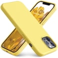 thumbnail image 1 of Compatible with iPhone 12 Pro Max Phone Case | Thickening Liquid Silicone | Anti-Scratch Microfiber Lining | Full-Body Duty Heavy Protection Case for iPhone 12 Pro Max Women Girls, Yellow, 1 of 12