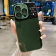 thumbnail image 1 of Compatible with iPhone 12 Pro Max Slim Case,Luxury Bling Transparent Hard PC Anti-Scratch Shockproof Case with Window Glass Lens Camera Protectorfor iPhone 12 Pro Max Women Girl Men-Green, 1 of 12