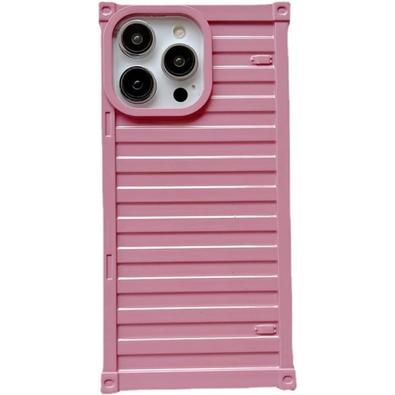 Compatible with iPhone 12 Pro Max for Women/Girls, 3D Container Design Phone Case Plating Soft TPU Anti-Scratch Shockproof Protective for iPhone 12 Pro Max, Pink