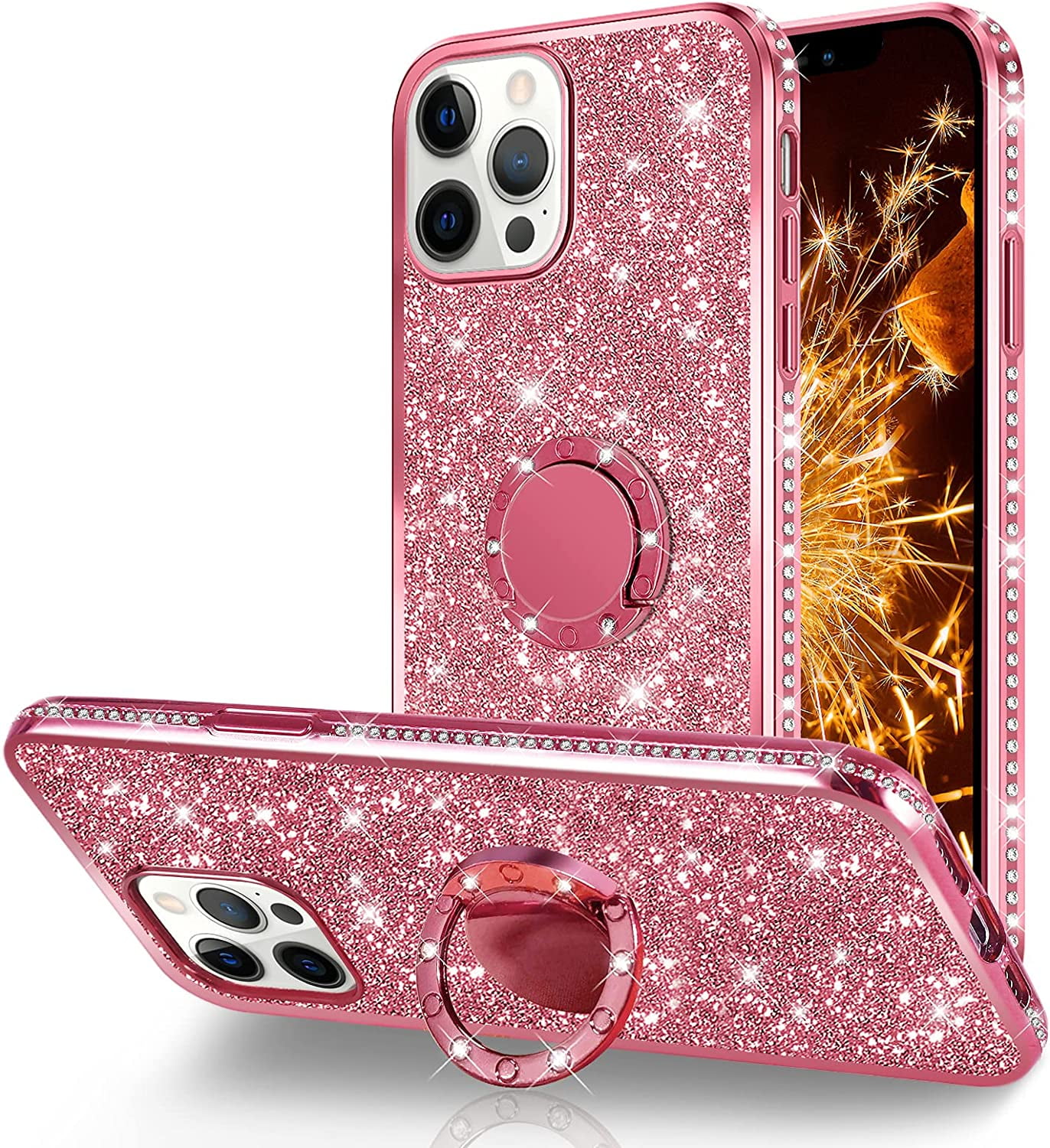 Compatible with iPhone 12 Pro Max Women Girls Bling Glitter Diamond