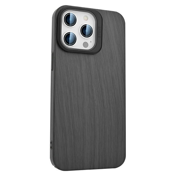 Compatible for iPhone 12 Pro Max Wooden Pattern Slim Case, Kickstand Case Compatible with MagSafe Wireless Charging, Rugged PC Shockproof Lens Protector Case for iPhone 12 Pro Max,Ebony Pattern