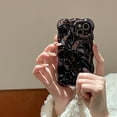 thumbnail image 1 of Compatible with iPhone 12 Pro Wavy Phone Case, Cute 3D Wave Bubble Pattern and Stylish Wavy Border Soft TPU Protection Shockproof Phone Case for Women Girls for iPhone 12 Pro, Black, 1 of 11