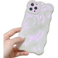 thumbnail image 1 of Compatible with iPhone 12 Pro Wavy Phone Case, Cute Coquette 3D Wave Bubble Pattern and Stylish Wavy Border, Soft TPU, Protection Shockproof Phone Case for Women Girls (Colorful), 1 of 13