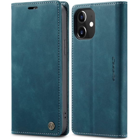Compatible with iPhone 12 Wallet Case, Designed for iPhone 12 Pro Leather Case Book Folding Flip Case with Credit Card Holder Magnetic Closure for iPhone 12/12 Pro 6.1 inch 2020 Blue