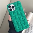 thumbnail image 1 of Compatible for iPhone 12/iPhone 12 Pro 6.1 Case, 3D Laid Desgin Soft Silicone Phone Cover Shockproof Protective Bumper Corners Case for Women and Girl- Blue Green, 1 of 13