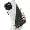 thumbnail image 1 of Compatible iPhone 13 6.1 "2021 Black and White Marble Phone Case, Soft TPU Bumper Silicone Glue Mobile Phone Case Cute High-end Double Color Marble Designed for Female Girls, 1 of 12