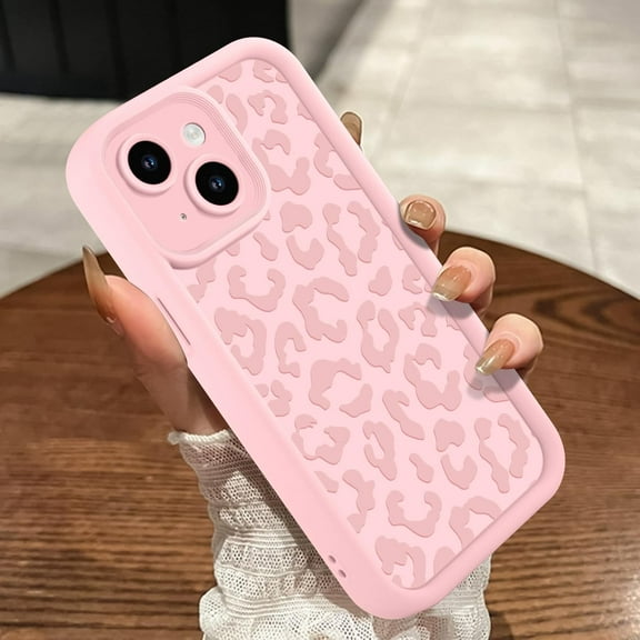 Compatible with iPhone 13 Case, Cheetah Print Shockproof Soft TPU Protective Case for Women Girls, Slim Anti Scratch Leopard Case for iPhone 13 6.1 Inch, Hot Pink