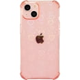 thumbnail image 1 of Compatible for iPhone 13 Case,Clear Case with Laser Love Heart Pattern for Women Grils,Soft TPU Silicone Bumper Protective Cover for iPhone 13,6.1 inch - Pink, 1 of 6