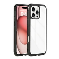 Compatible for iPhone 13 Case Clear with Color Border Frame, Hybrid Shockproof Protective Phone Case, Slim Transparent Anti-Scratch TPU Bumper Phone Cover for iPhone 13, Black