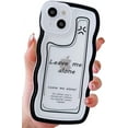 thumbnail image 1 of Compatible with iPhone 13 Case Clear with Design for Men Women Girls,Aesthetic Cute Wavy Soft Shockproof Cell Phone Cover for iPhone 13 6.1 Inch (Black), 1 of 11