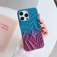 thumbnail image 1 of Compatible with iPhone 13 Case Gradient Color Glitter Galaxy Women Girls, 3D Design High-Grade TPU and Hard PC Shockproof Unique Aesthetic Design Phone Soft Case, Blue Winered, 1 of 13