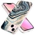 thumbnail image 1 of Compatible for iPhone 13 Case,Marble Pattern IMD Shockproof Rubber Rugged Soft TPU Silicone Drop Protective Women Girl Ultra Slim Cover.For iPhone 13,D, 1 of 6