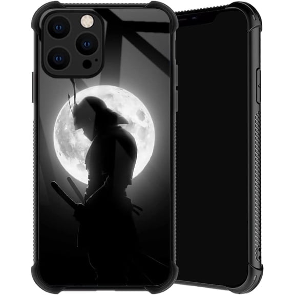 Compatible with iPhone 13 Case, Moon Samurai Phone Cover for Men/Women, Soft TPU Anti-Skid Thread Frame Four Corner Anti-Collision Protection Case Compatible with iPhone 13