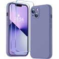 thumbnail image 1 of Compatible with iPhone 13 Case, Premium Silicone Upgraded [Camera Protection]  [Soft Anti-Scratch Microfiber Lining] Phone Case for iPhone 13 6.1 inch - Lavender Grey, 1 of 14