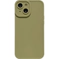 thumbnail image 1 of Compatible with iPhone 13 Case，Simple Cute Solid Color Design Frosted Soft TPU Silicone Anti-Fall Anti-Scratch Slim Shockproof Protective Case for iPhone 13 -Green, 1 of 12