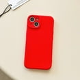 thumbnail image 1 of Compatible for iPhone 13 Case, Slim Liquid Silicone Full Covered Soft TPU Gel Rubber Shockproof Protective Cover with Anti-Scratch Microfiber Lining for iPhone 13 Phone Case, Red, 1 of 11