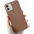 thumbnail image 1 of Compatible with iPhone 13 Case Soft Liquid Silicone Gel Rubber Cute Love Gold Heart Pattern Flexible TPU for Women Ultra Slim Shockproof Protective Phone Cover Case, 6.1 Inch, Brown, 1 of 8