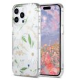 thumbnail image 1 of Compatible with iPhone 13, Luxury TPU Clear Floral Pattern Anti-Scratch Anti-Yellow Back Case Shockproof Drop Protective Thin Fit Phone Case for iPhone 13, White Flower, 1 of 7