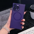 thumbnail image 1 of Compatible for iPhone 13 Magnetic Case [Support Wireless Charging & Military-Grade Protection] [Camera Lens Protector] Slim Silicone Shockproof Phone Case Cover for iPhone 13, Darkpurple, 1 of 11
