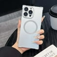 thumbnail image 1 of Compatible for iPhone 13 Magnetic Case [Support Wireless Charging & Military-Grade Protection] [Camera Lens Protector] Slim Silicone Shockproof Phone Case Cover for iPhone 13, Silver, 1 of 11