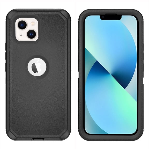 Compatible with iPhone 13 Mini 5.4 inch Phone Case Hybrid Rugged Shockproof Hard Protective Drop Proof Full Body Heavy Duty Mobile Cell Cover for iPhone13mini i-Phone 13minicase 13mi Women Men Black