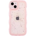 thumbnail image 1 of Compatible with iPhone 13 Mini,Cute Kawaii Bling Sparkle Glitter Frame Shape Soft Silicone Shockproof Protective Phone Case Cover for Women Girls Pink, 1 of 15