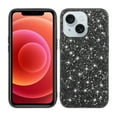 thumbnail image 1 of Compatible with iPhone 13 Mini Glitter Plating Case, Luxury Bling Sparkly Shiny Cute Case Soft TPU Plating Bumper Raised Camera Shockproof Back Cover Wireless Charging for Women Girl, Black, 1 of 6