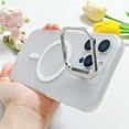 thumbnail image 1 of Compatible with iPhone 13 Mini Magnetic Case, [With Metal Camera Ring Stand][Compatible with Mag-safe] [Translucent Matte] Anti-fall Shockproof Protective SkinFeel Phone Case,White, 1 of 10