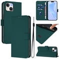 thumbnail image 1 of Compatible with iPhone 13 Mini Wallet Case with RFID Blocking Credit Card Holder, PU Leather Folio Flip Kickstand Protective Shockproof Anti-fall Phone Case Cover Women Men,Darkgreen, 1 of 11