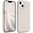 thumbnail image 1 of Compatible with iPhone 13 Phone Case 6.1 inch, Silky Touch Premium Soft Liquid Silicone Rubber Anti-Fingerprint Full-Body Protective Flexible Bumper Case for iPhone 13 (Stone), 1 of 7