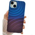thumbnail image 1 of Compatible with iPhone 13 Phone Case Girls Cute Gradient Bicolor Crimp Wave Pattern Soft Silicone Shockproof Camera Protective Back Cover Slim Phone Case for Women - Blue Wine Red, 1 of 12