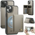 thumbnail image 1 of Compatible With iPhone 13 Phone Case,Magnetic 2 in 1 Detachable Wallet Case,With Card Holder,Kickstand,Compatible Magsafe,PU Leather Shockproof Heavy Duty Phone Case Cover,Gray, 1 of 12