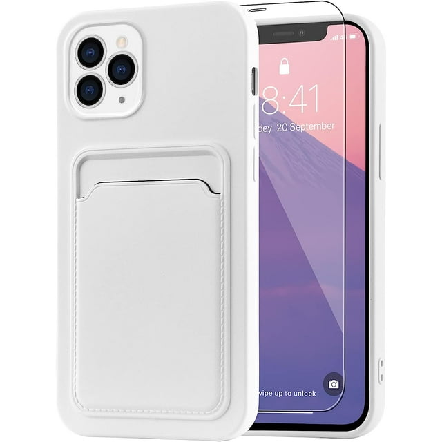 Compatible with iPhone 13 Pro (6.1 inch) Case, Card Holder Camera