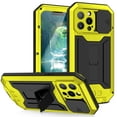 thumbnail image 1 of Compatible with iPhone 13 Pro Case with Built-in Glass Screen Protector, Allytech Full Body Dustproof Life Waterproof Kickstand Slide Camera Lens Protective Case for iPhone 13 Pro 5G 6.1" 2021, Yellow, 1 of 5