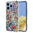 thumbnail image 1 of Compatible with iPhone 13 Pro Case Clear with Flower Design, Cute Soft Silicone TPU Floral Aesthetic Women Girls Transparent Protective Shockproof Anti-Scratch Anti-Yellow Phone Cover, D, 1 of 9