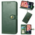 thumbnail image 1 of Compatible with iPhone 13 Pro Case and Cover, Allytech Wallet Money Pocket Card Slots Book Style Kickstand Magnetic Snap Removable Wrist Strap Protective Case for iPhone 13 Pro 2021, Green, 1 of 5