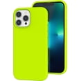 thumbnail image 1 of Compatible with iPhone 13 Pro Case, [Drop Protection] [Anti-Fingerprint] Shockproof Liquid Silicone Cover with Microfiber Lining Phone Case for iPhone 13 Pro 6.1" (2021), Fluorescent Green, 1 of 13