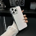 thumbnail image 1 of Compatible with iPhone 13 Pro Case, Glitter Sparkle Bling Phone Cases for Girls Women Slim Fit Durable Soft TPU Back Shockproof Protective Plating Cover for iPhone 13 Pro, White, 1 of 1