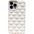 thumbnail image 1 of Compatible with iPhone 13 Pro Case for Women/Girls, Cute Candy Coloured Silicone Diamond Lattice Fish Scale Anti-Scratch Shockproof Case for iPhone 13 Pro, White, 1 of 4