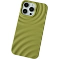 thumbnail image 1 of Compatible with iPhone 13 Pro Case for Women/Girls, Cute Minimalist Premium Frosted Solid Color Water Ripple Wave Anti-Scratch Shockproof Case for iPhone 13 Pro, Green, 1 of 5