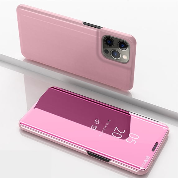 Compatible with iPhone 13 Pro Case for Women Luxury Clear View Flip Plating Mirror Makeup Glitter Case Shockproof Full 360 Body Protective Case Compatible with iPhone 13 Pro Mirror,
Rosegold