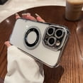 thumbnail image 1 of Compatible with iPhone 13 Pro Clear Slim Case, Magnetic Glitter Sparkle Case Compatible with Magsafe Soft TPU Shockproof Shiny Bling Phone Case Cover for iPhone 13 Pro 6.1 Inch, Silver, 1 of 9